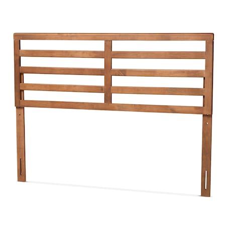 Akemi Modern And Contemporary Ash Walnut Finished Wood Queen Size Headboard